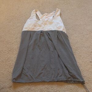 Lululemon White and Gray tank with sport bra